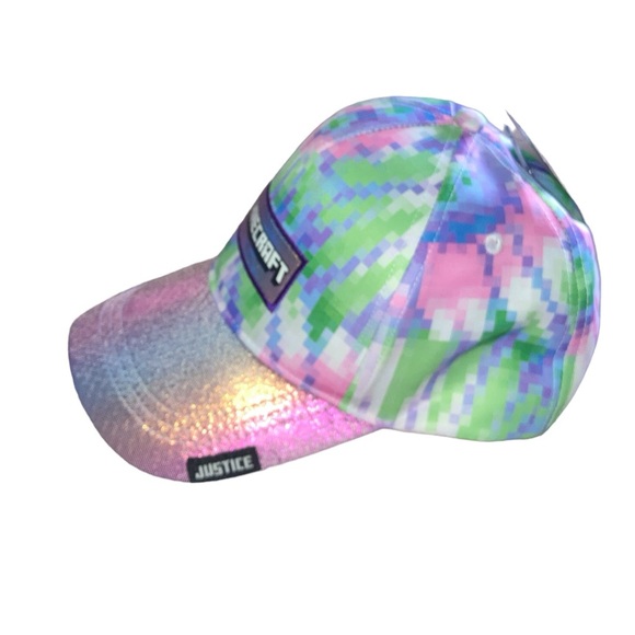 Justice And Minecraft Collaboration Pixel Multi Color Baseball Style Hat - Picture 5 of 9